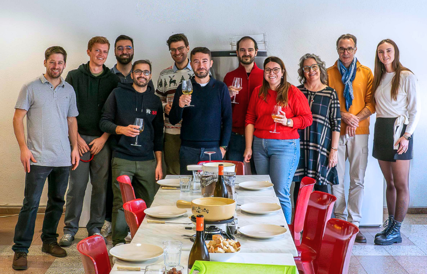 The Oculox team gathered around the table